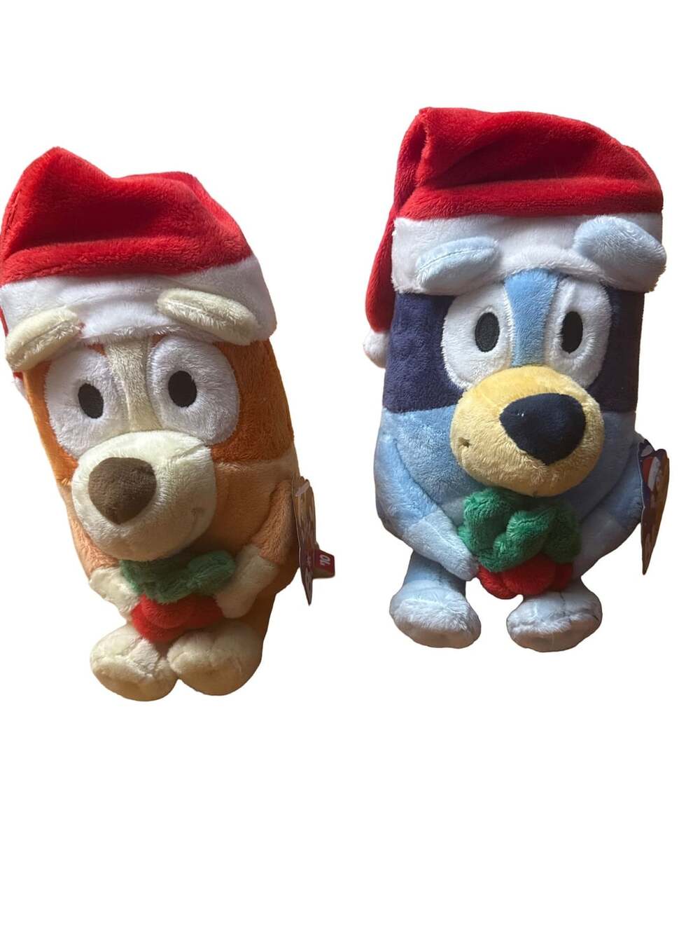 Bluey Dan Dee Holiday Santa Hat Plush Set of 2